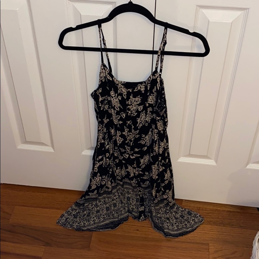 Black and white floral dress